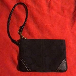 Black signature Coach wristlet